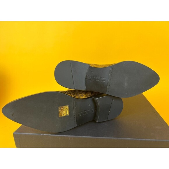 Freda Salvador Joan Chelsea Boots Womens 5 M Brass Snake Embossed Leather NWB - Picture 9 of 12